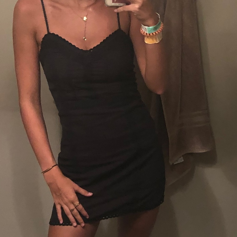 Black mini dress